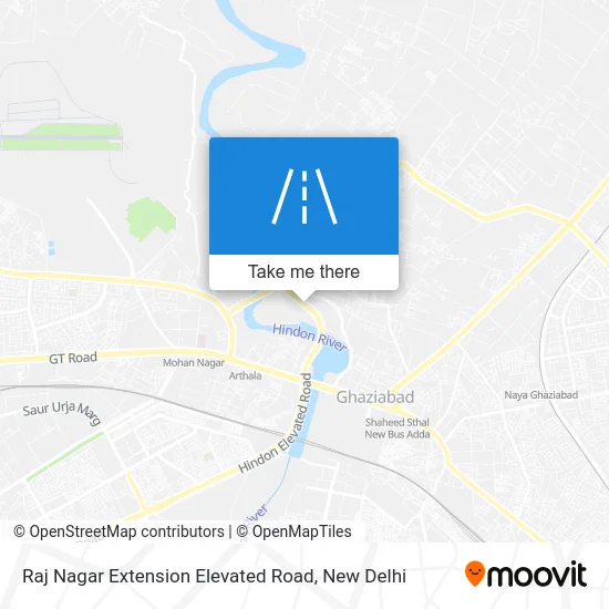 Raj Nagar Extension Elevated Road map
