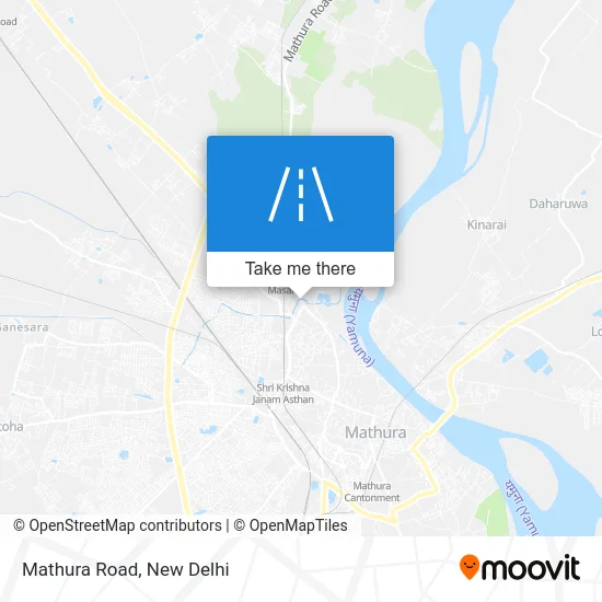 Mathura Road map
