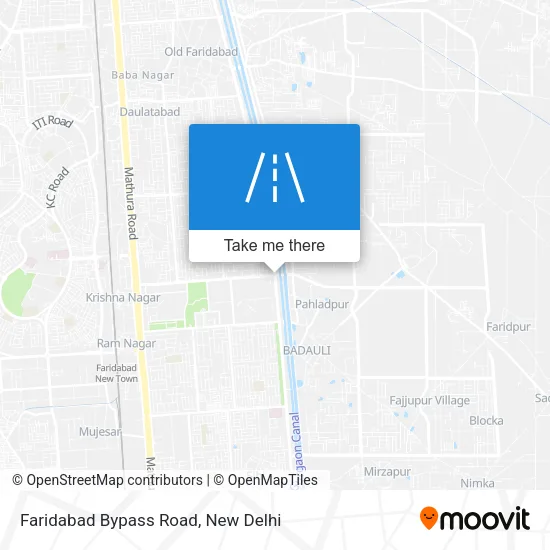 Faridabad Bypass Road map