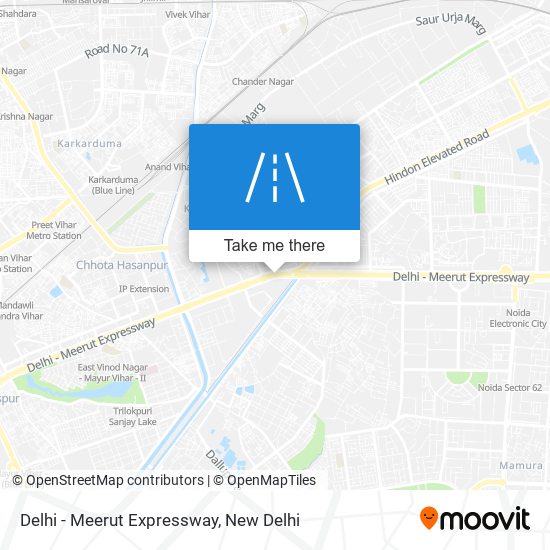 Delhi - Meerut Expressway map