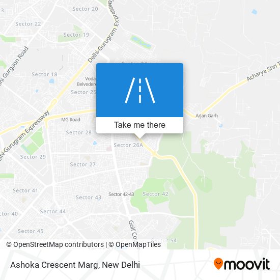 Ashoka Crescent Marg map