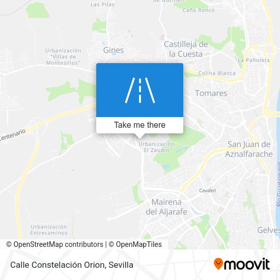 Calle Constelación Orion map