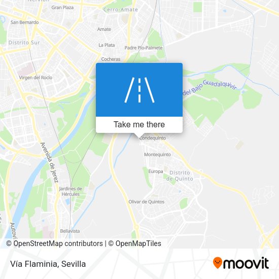 Vía Flaminia map