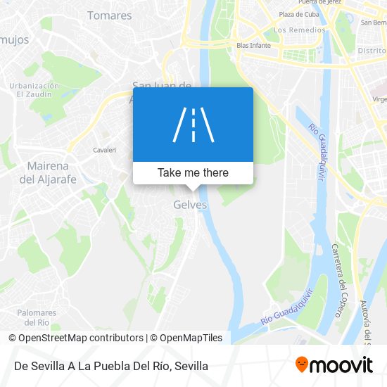 De Sevilla A La Puebla Del Río map