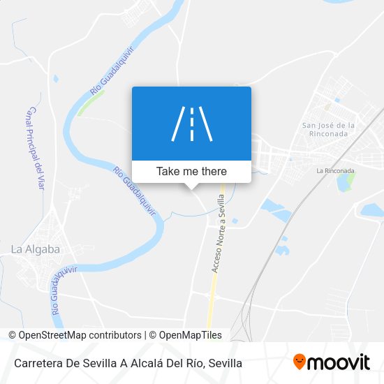 Carretera De Sevilla A Alcalá Del Río map