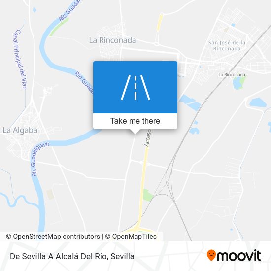 De Sevilla A Alcalá Del Río map