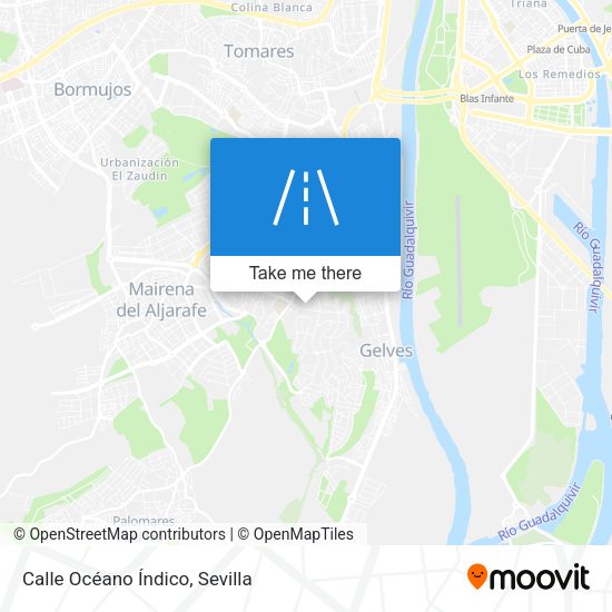 Calle Océano Índico map
