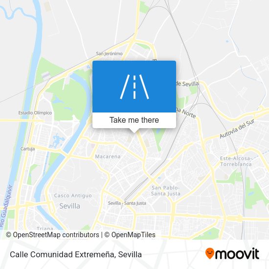 Calle Comunidad Extremeña map