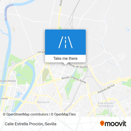 Calle Estrella Proción map