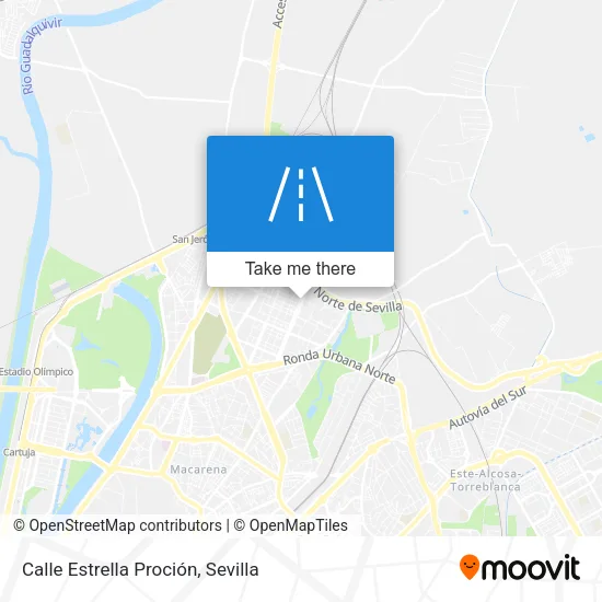 Calle Estrella Proción map