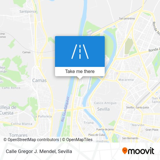 Calle Gregor J. Mendel map