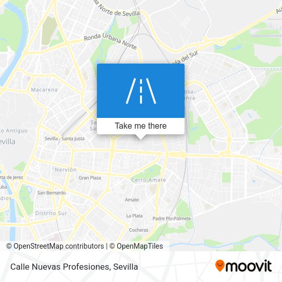 Calle Nuevas Profesiones map