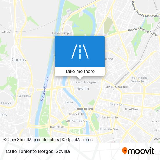 Calle Teniente Borges map