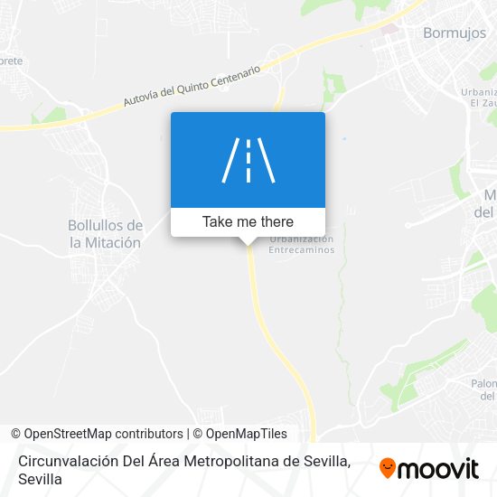 Circunvalación Del Área Metropolitana de Sevilla map