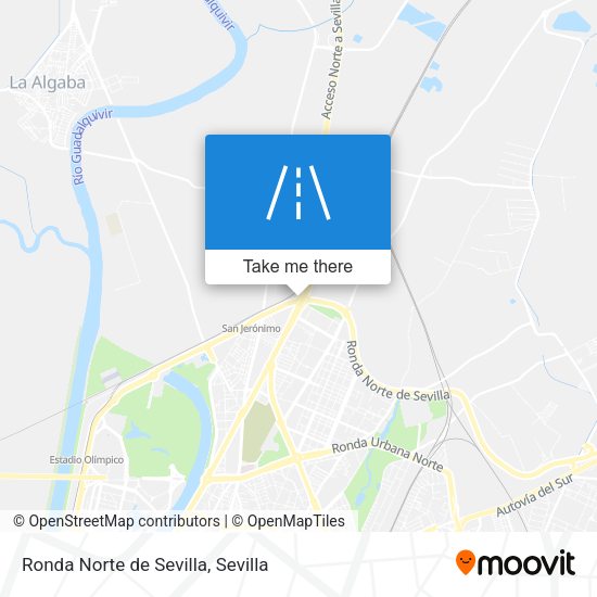 Ronda Norte de Sevilla map