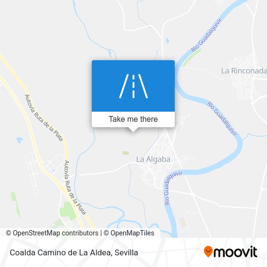 Coalda Camino de La Aldea map