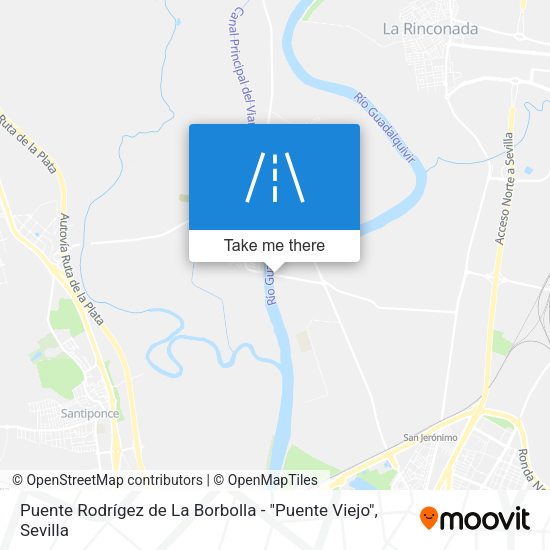 Puente Rodrígez de La Borbolla - "Puente Viejo" map