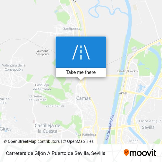 Carretera de Gijón A Puerto de Sevilla map