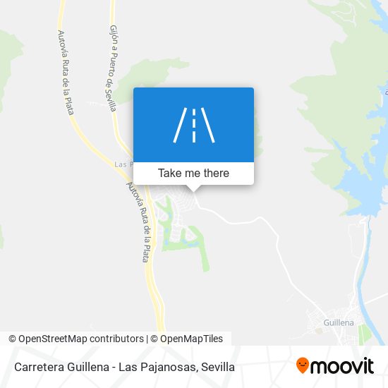 Carretera Guillena - Las Pajanosas map