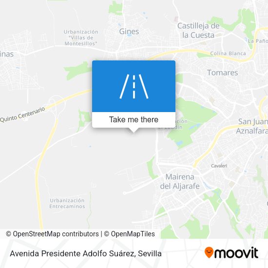 Avenida Presidente Adolfo Suárez map