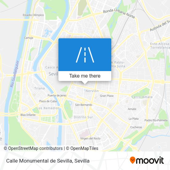 Calle Monumental de Sevilla map