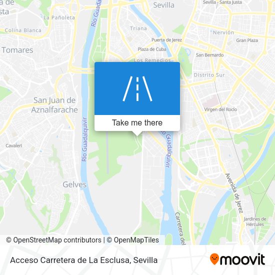Acceso Carretera de La Esclusa map