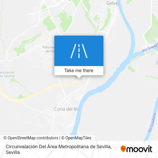 Circunvalación Del Área Metropolitana de Sevilla map