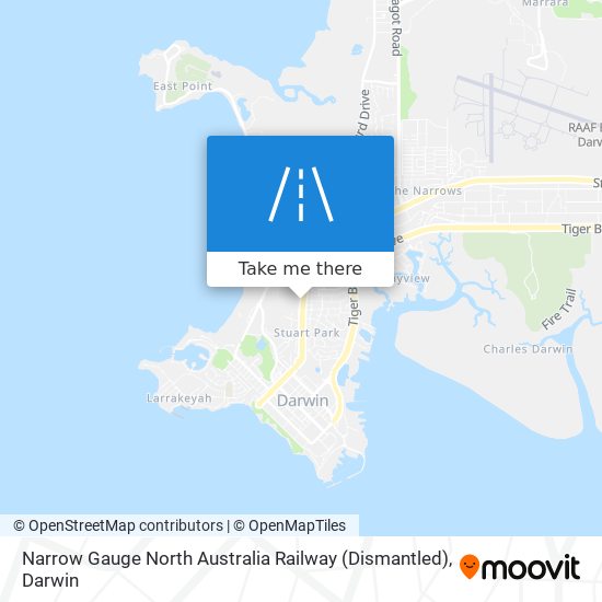 Narrow Gauge North Australia Railway (Dismantled) map