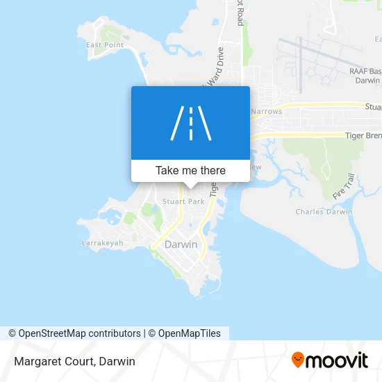 Mapa Margaret Court