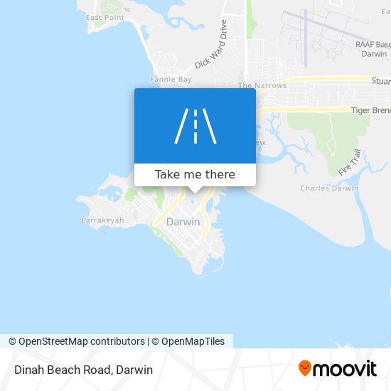 Mapa Dinah Beach Road