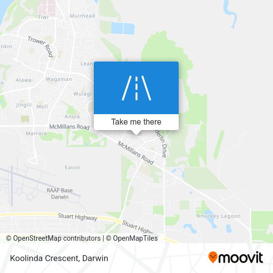 Koolinda Crescent map