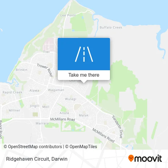 Mapa Ridgehaven Circuit