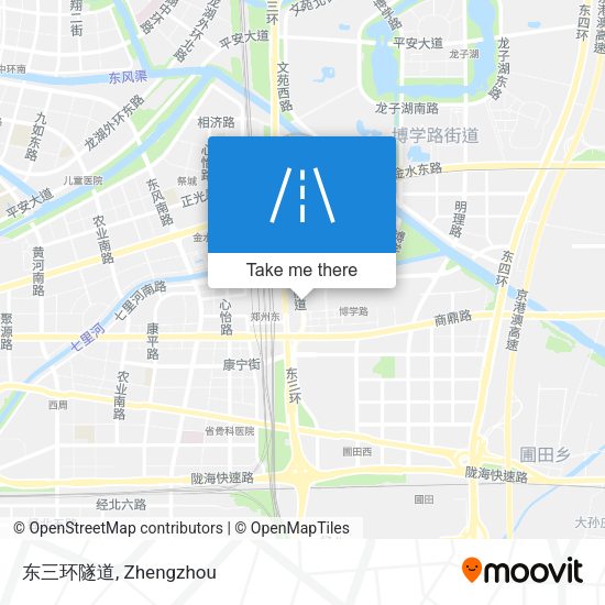东三环隧道 map