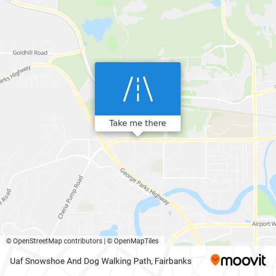 Uaf Snowshoe And Dog Walking Path map
