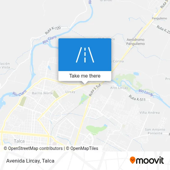 Avenida Lircay map