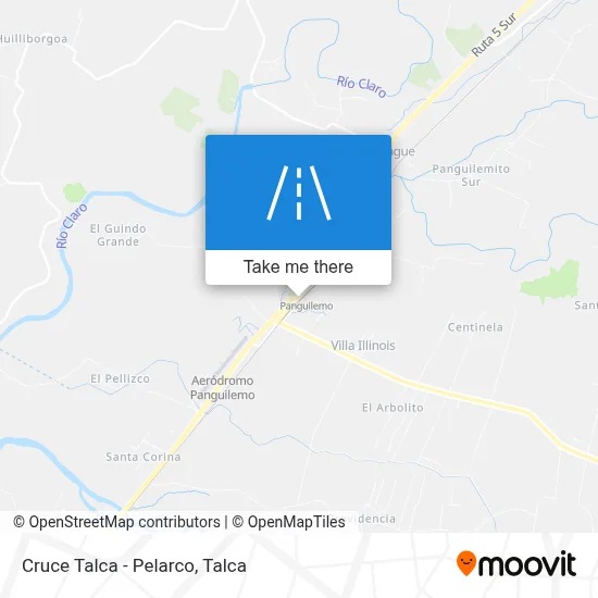 Cruce Talca - Pelarco map