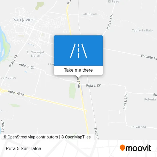 Mapa de Ruta 5 Sur