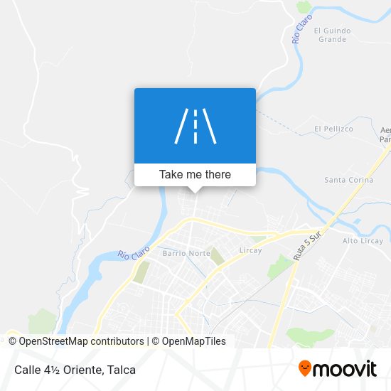 Mapa de Calle 4½ Oriente