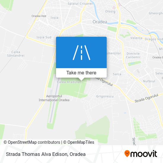 Strada Thomas Alva Edison map