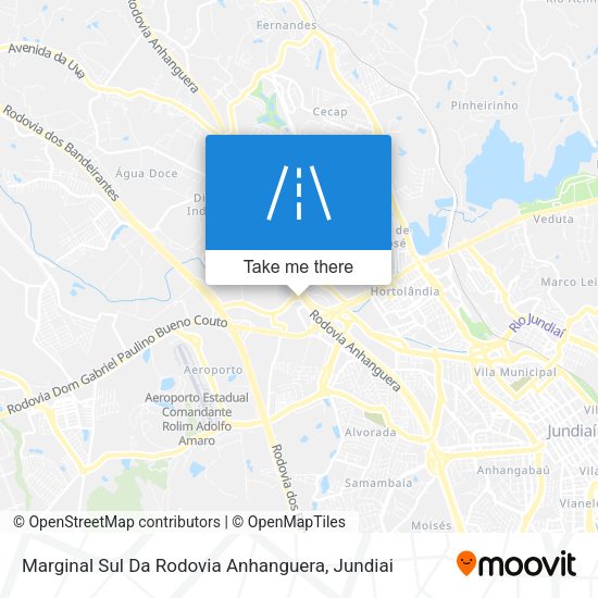 Marginal Sul Da Rodovia Anhanguera map