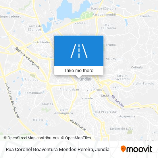 Mapa Rua Coronel Boaventura Mendes Pereira