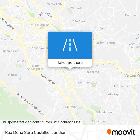 Mapa Rua Dona Sara Castilho