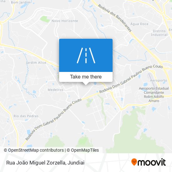 Mapa Rua João Miguel Zorzella