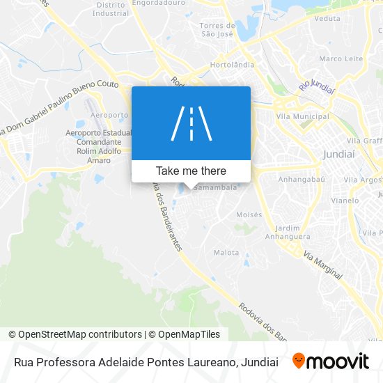 Mapa Rua Professora Adelaide Pontes Laureano