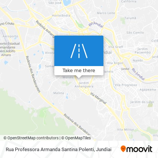 Mapa Rua Professora Armanda Santina Polenti