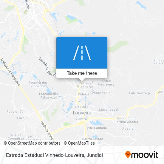 Estrada Estadual Vinhedo-Louveira map