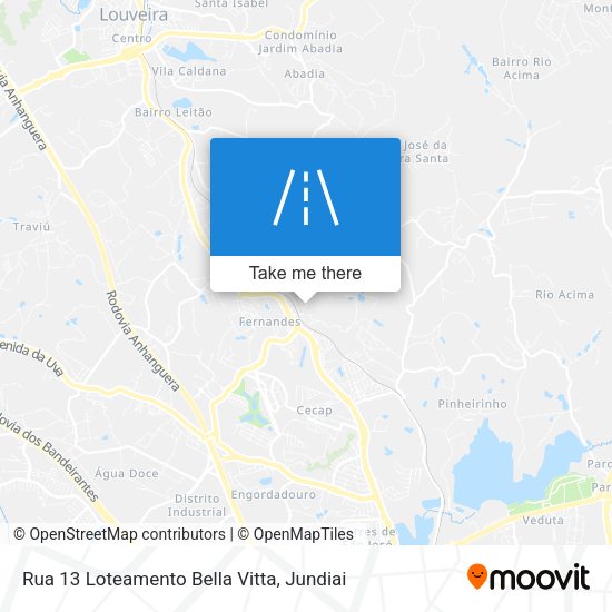 Rua 13 Loteamento Bella Vitta map