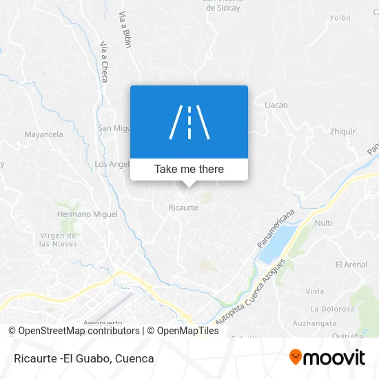 Ricaurte -El Guabo map