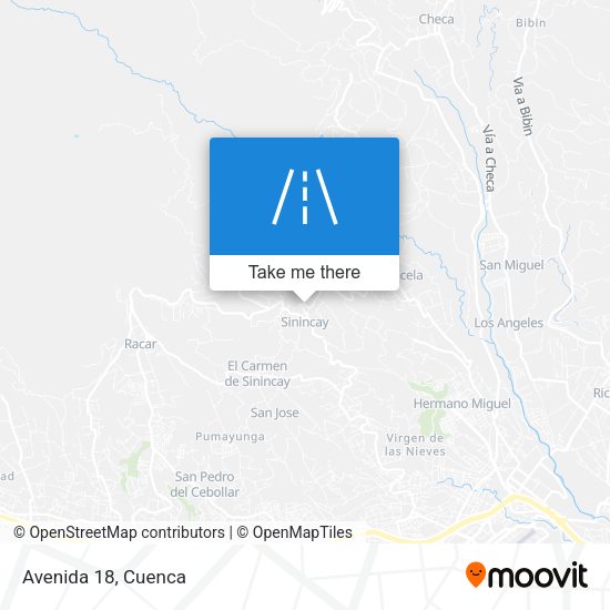 Mapa de Avenida 18