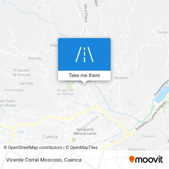 Mapa de Vicente Corral Moscoso